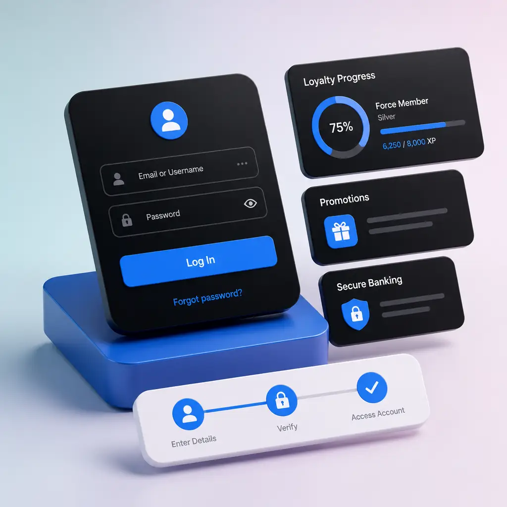 SlotsVader Casino Login visual guide for SlotsVader Casino
